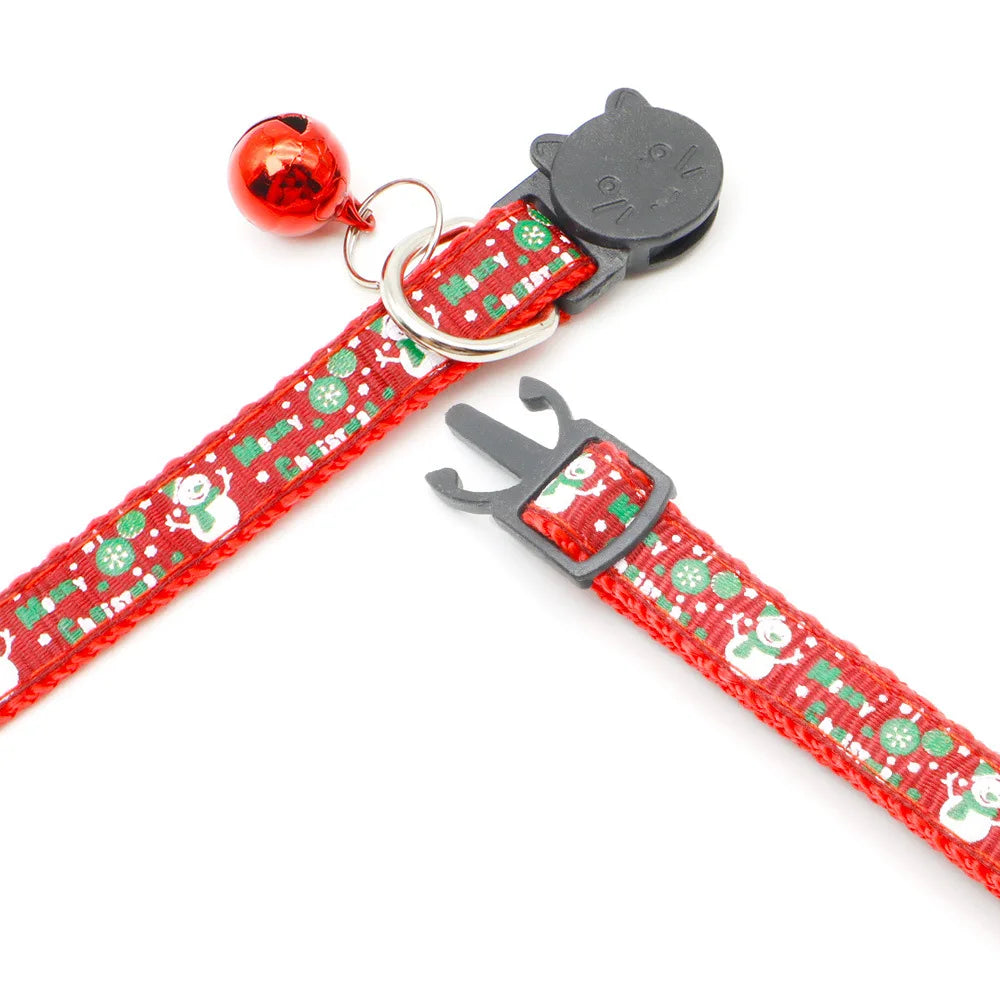 Christmas themed Mesh-Woven Dog Collar