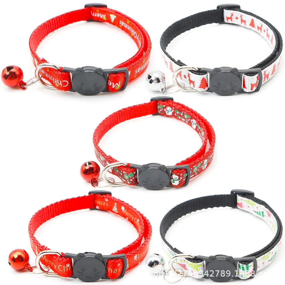 Christmas themed Mesh-Woven Dog Collar