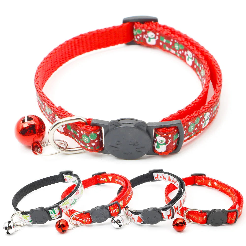 Christmas themed Mesh-Woven Dog Collar
