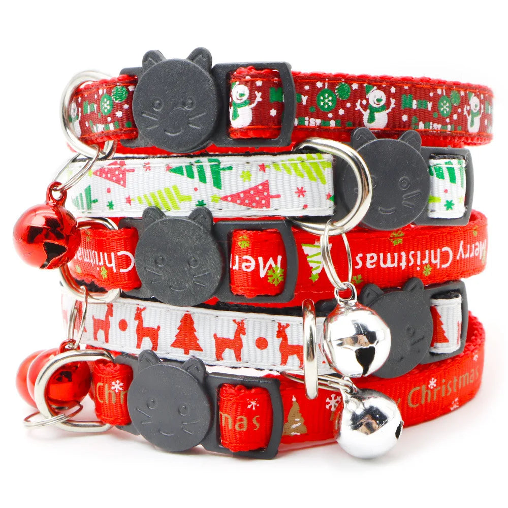 Christmas themed Mesh-Woven Dog Collar